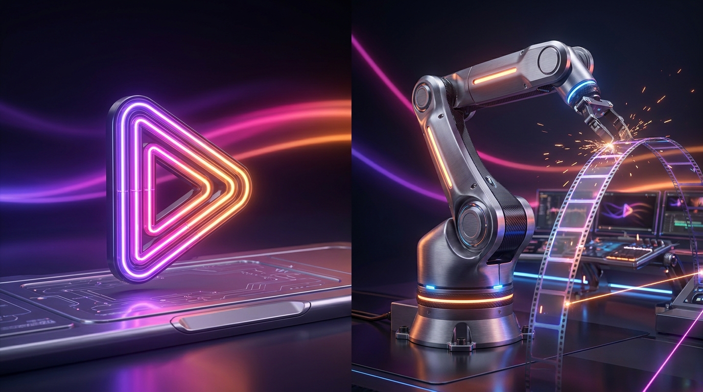 Comparativa visual entre edición de clips con IA y generación automática