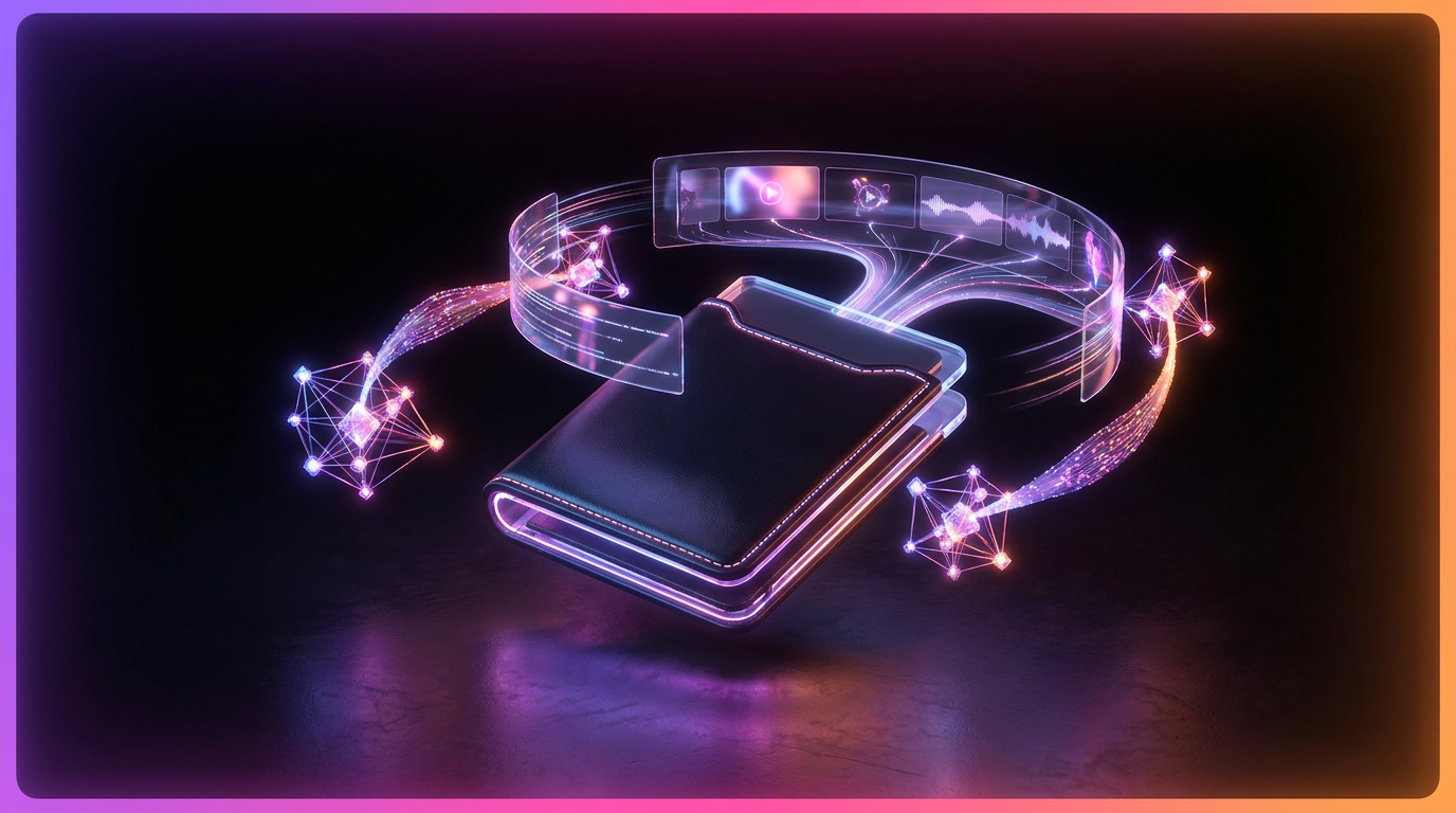 Servidores iluminados con luces de neón procesando cintas de video digital