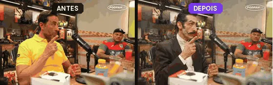 Antes y después de Real Xablau: el mismo take con el personaje cambiado